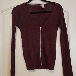 NWOT H&M Zip Up Sweater Cardigan